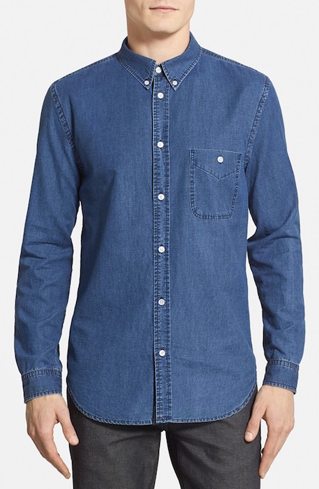 7 For All Mankind® Denim Chambray Oxford Sport Shirt